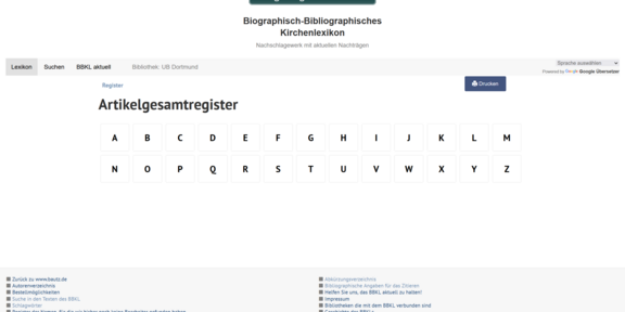 Screenshot der Startseite von https://www.bbkl.de