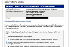 Layout der zweiten Anmeldemaske