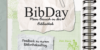 BibDay diary Image of a journal for recording experiences at the library