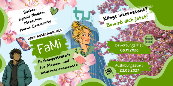 Infos zum FaMi-Ausbildungsplatz an der UB Dortmund 2027