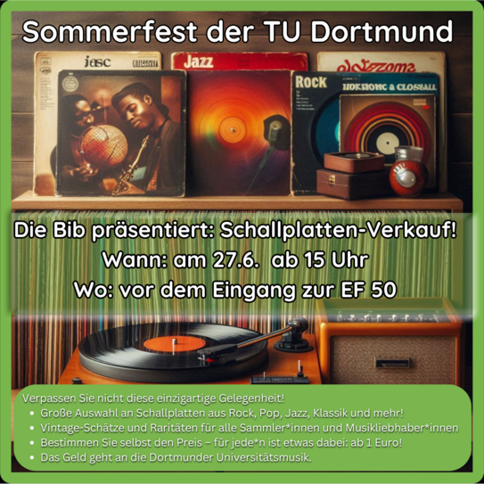 Invitation to the record sale at the 2024 Summer party