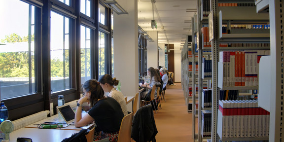 Students learning in the Library