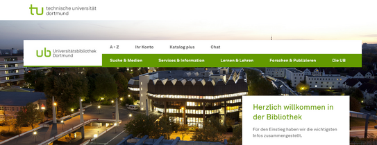 UB Dortmund und Campus bei Nacht