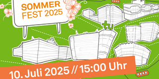 2025 Poster summer party TU Dortmund Summer party on 10.07.2025 with live music, sport, fun and games