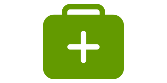Medikamentenkoffer grünes Medikamentenkoffer Icon