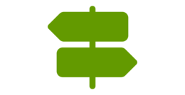 grünes Wegweißer Icon