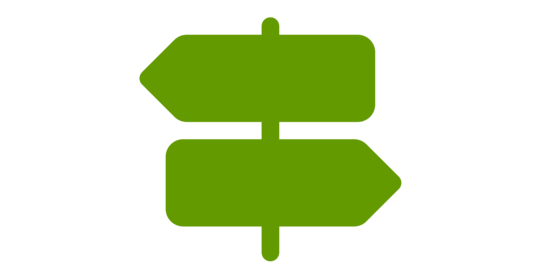 grünes Wegweißer Icon