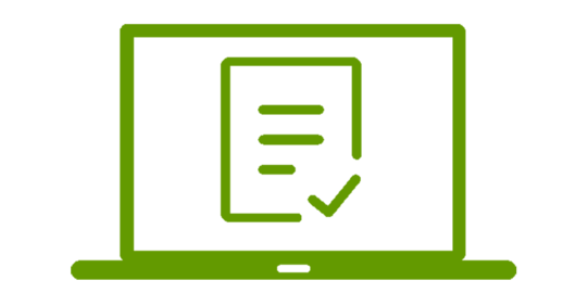 computer screen with checklist